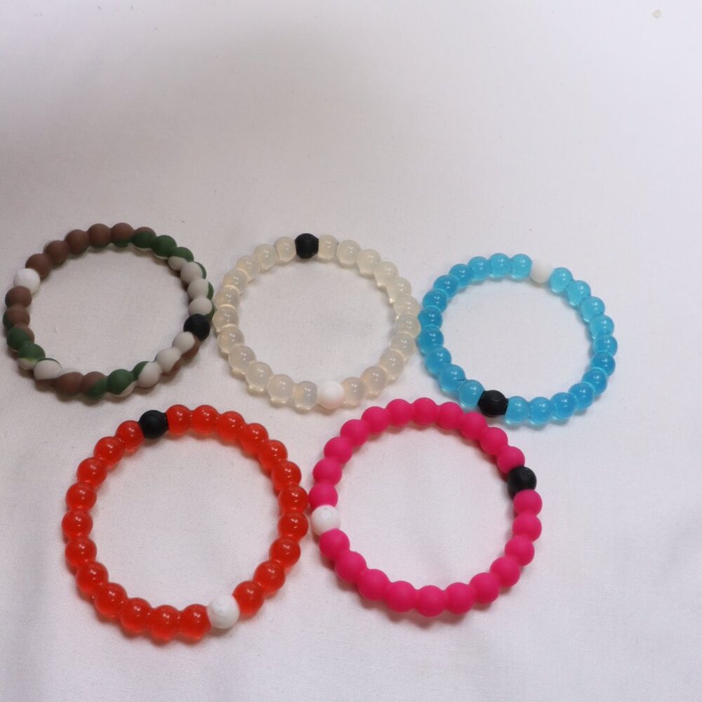 Lot of 5 Different Lokai Silicone Bracelets
